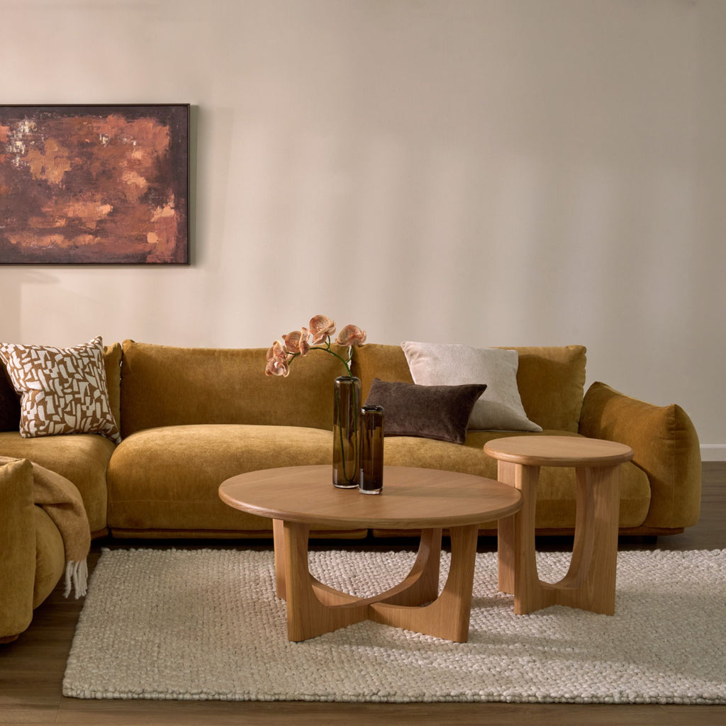 Samson Round Side Table - Oak – nood