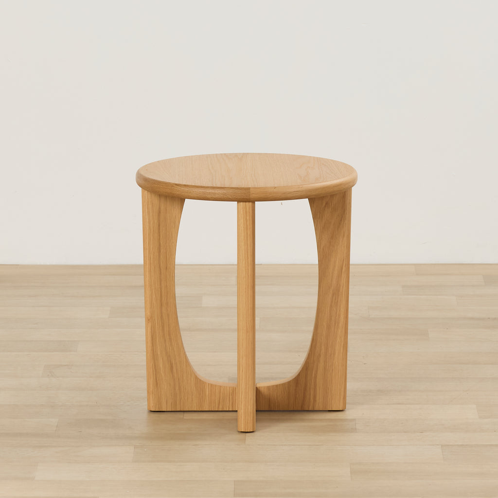 Samson Round Side Table - Oak – nood