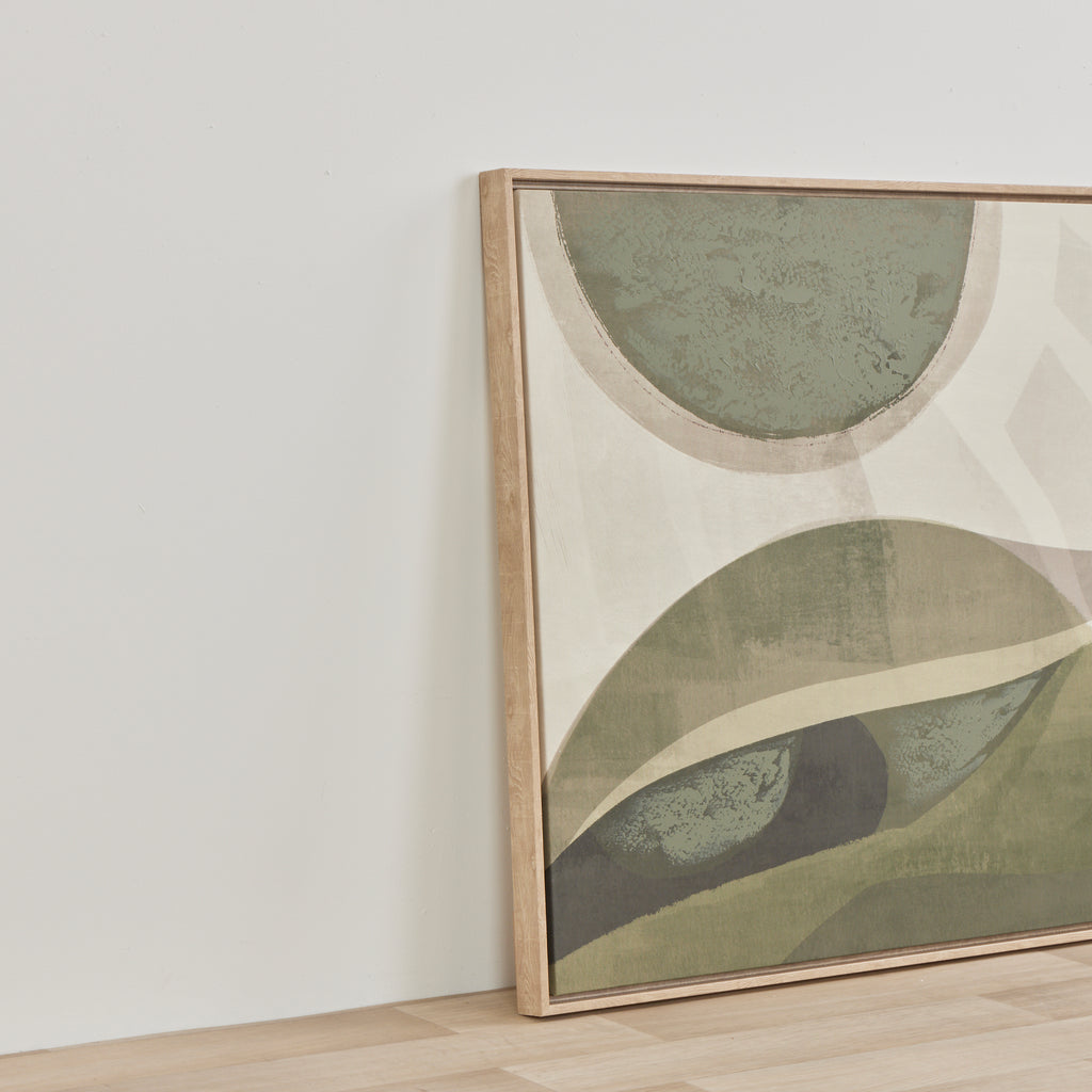 Over The Hills Framed Canvas nood