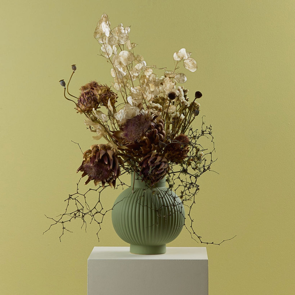 TESSA RIBBED VASE - HOME DECORATION - 02