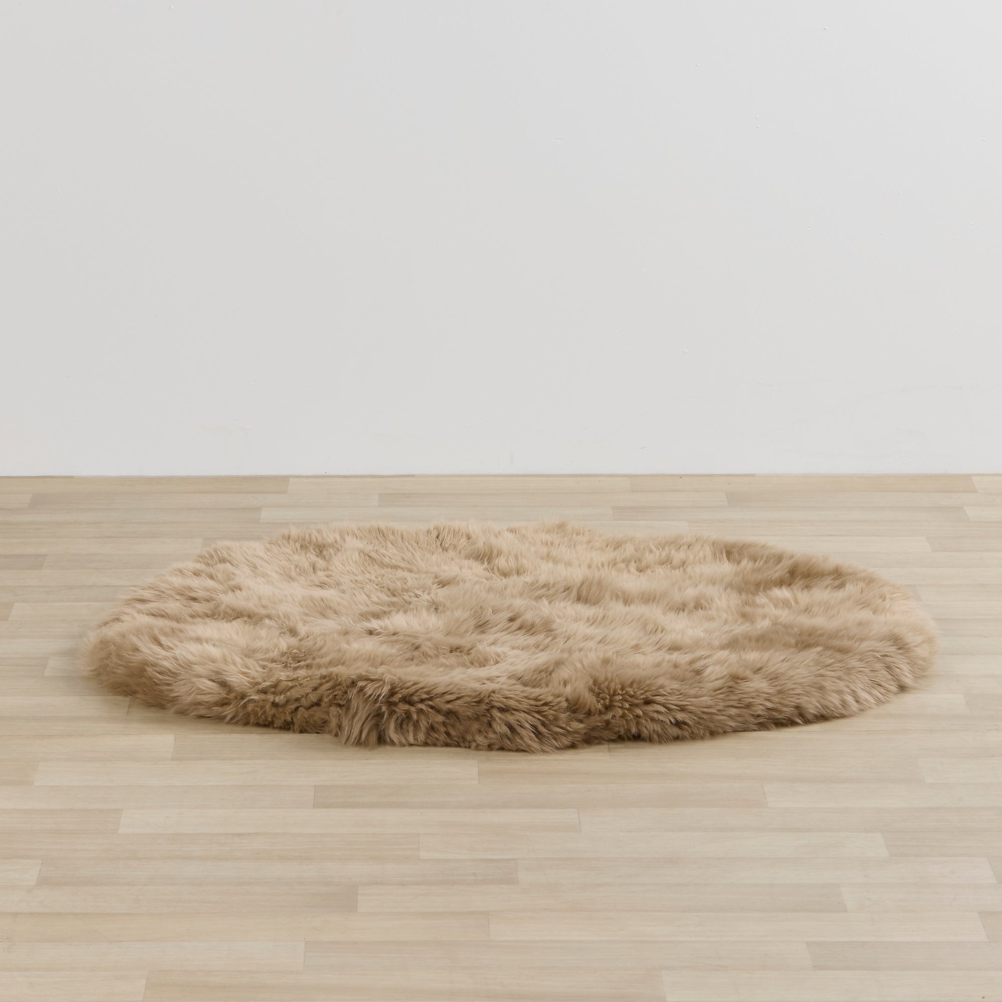 Sheepskin 120cm Round Rug - Beige