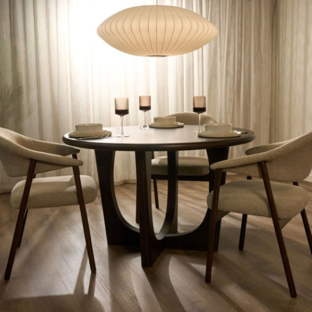 Samson Dining Table - Round - Espresso – nood