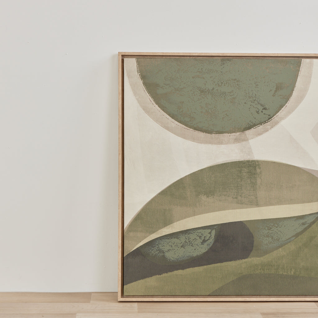 Over The Hills Framed Canvas nood