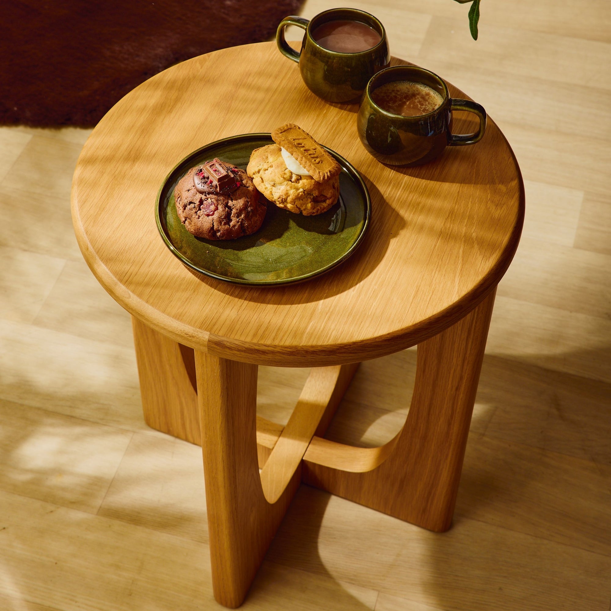 Samson Round Side Table - Oak – nood