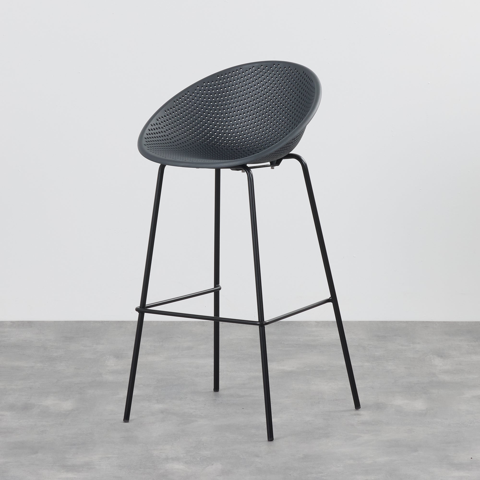 Skye Bar Stool Black Grey nood