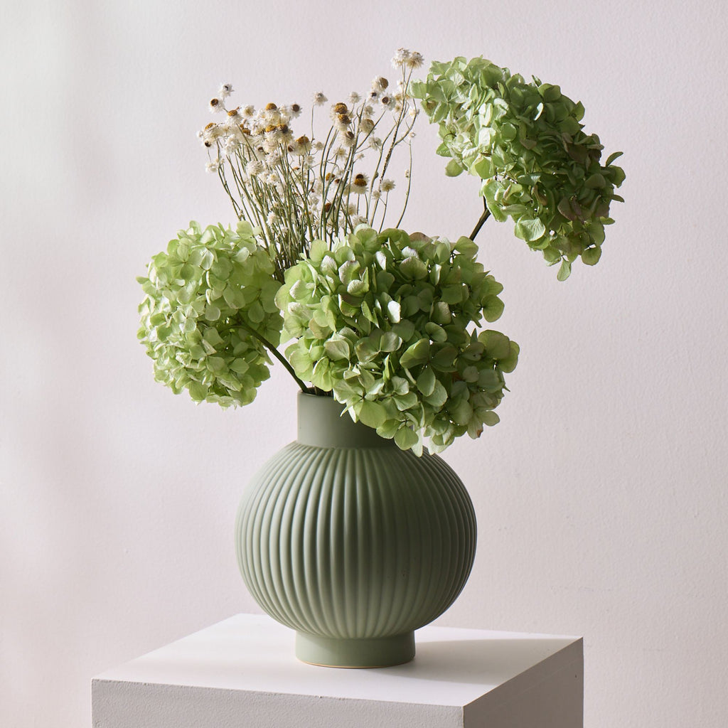 TESSA RIBBED VASE - HOME DECORATION - 04